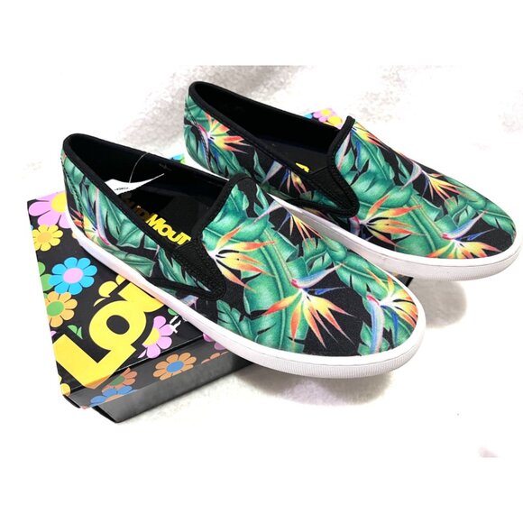Loudmouth Women's San Borabora Slip-On Shoes Size 6 With Tropical Print - Picture 1 of 6